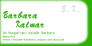 barbara kalmar business card